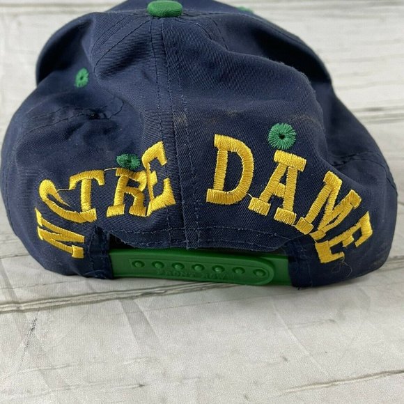 Vintage Notre Dame Fighting Irish Embroidered Spell Out Snapback Adjustable Hat - Picture 4 of 4